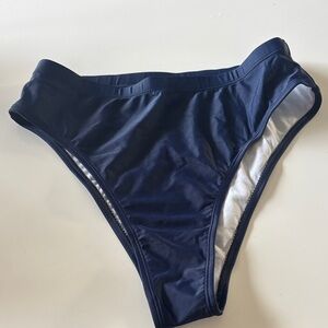 Women's Navy High-Cut Bikini Bottom